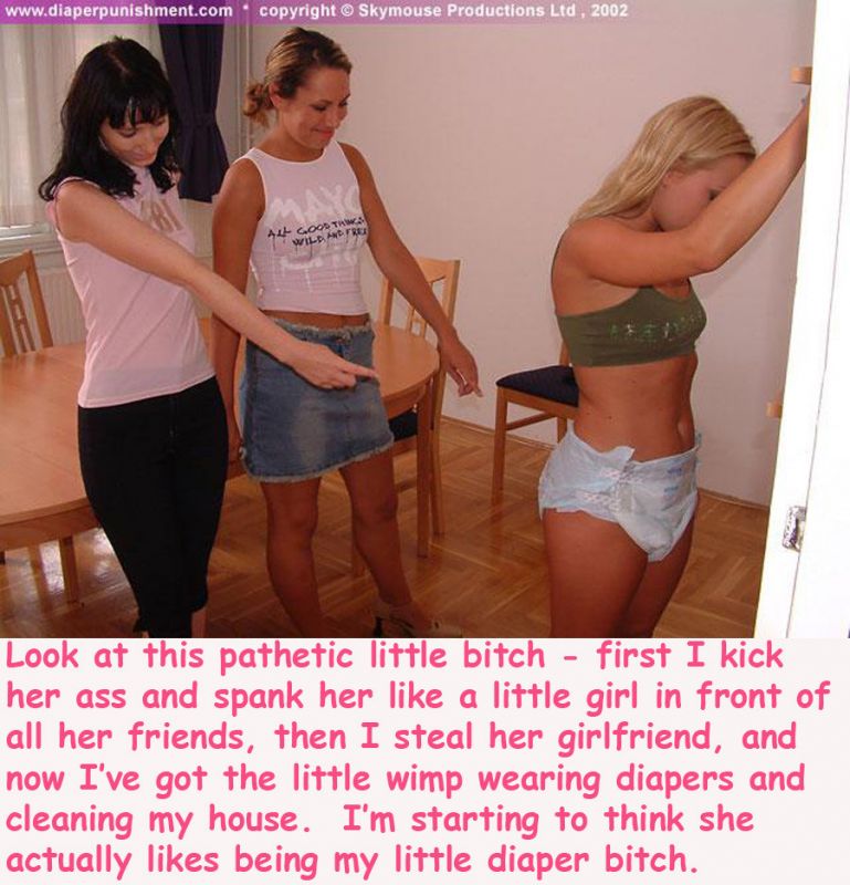 punished diaper girl captions