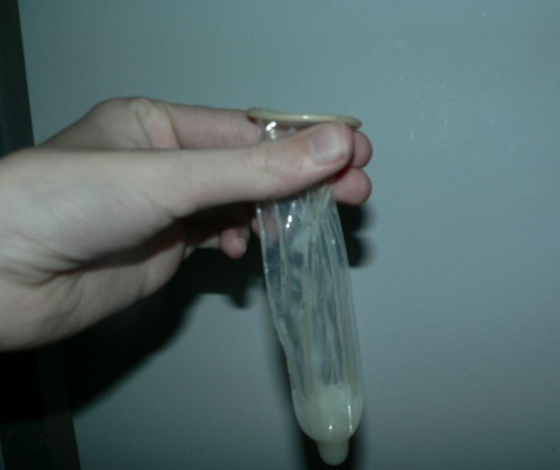 used condom eating