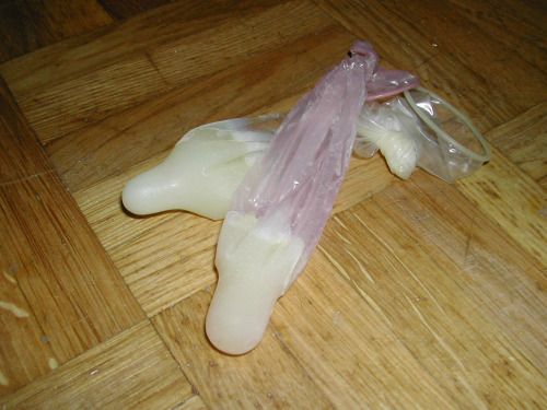 semen filled condom