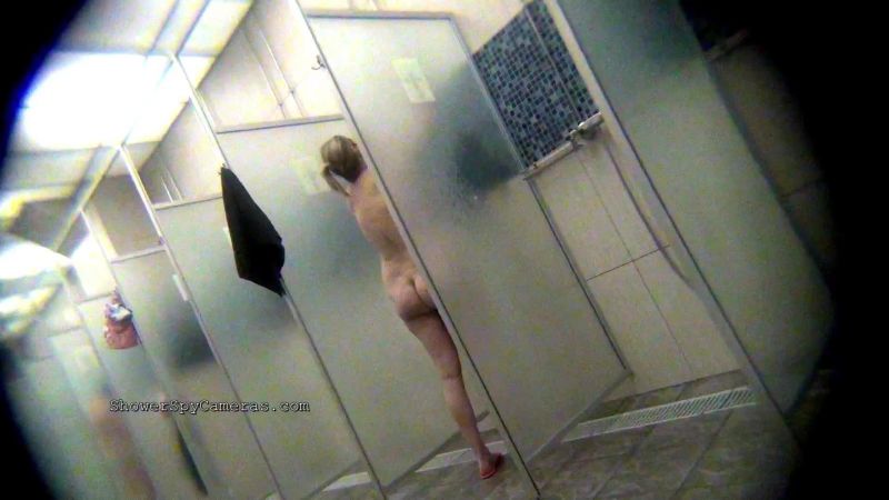 woman in steamy shower