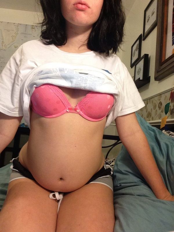 girl belly stuffed to bursting