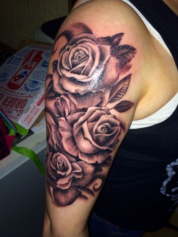 black rose tattoos for women