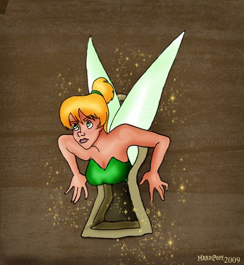 tinkerbell gets stuck in keyhole