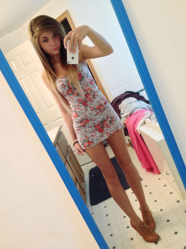 young skinny selfie