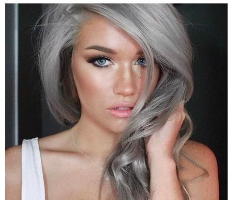 girl with silver hair