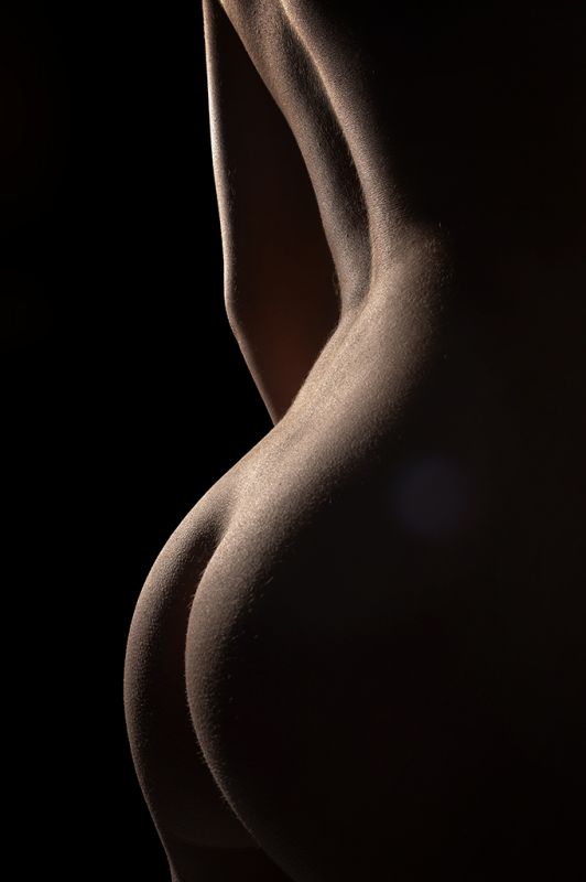 backside female buttocks bare