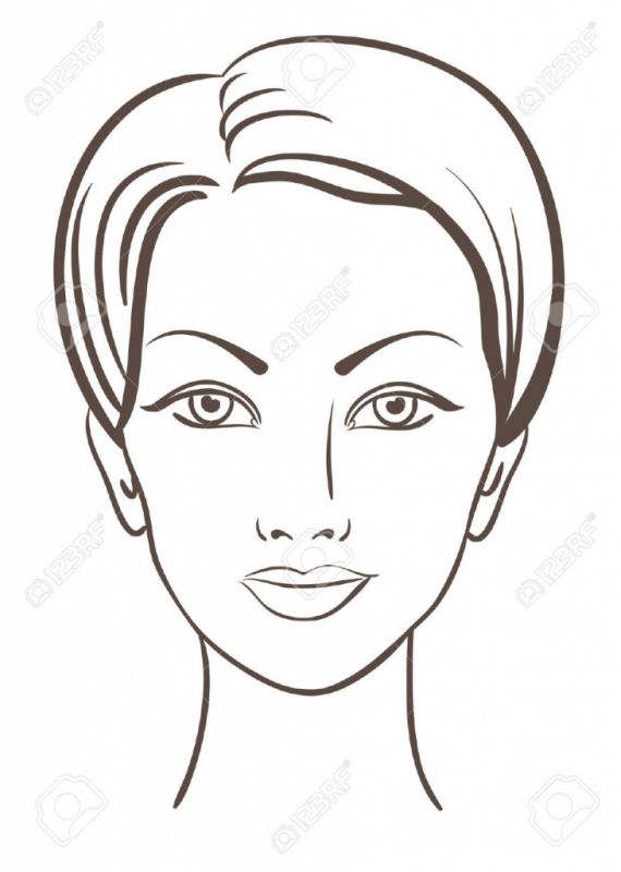 drawing face pretty girl