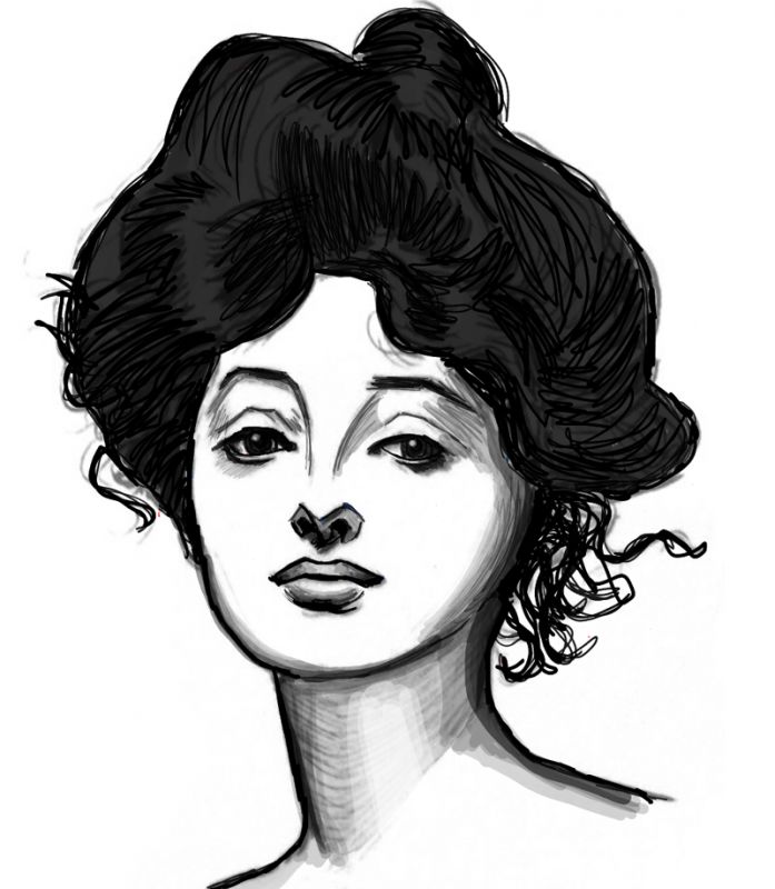 realistic beautiful woman face drawing