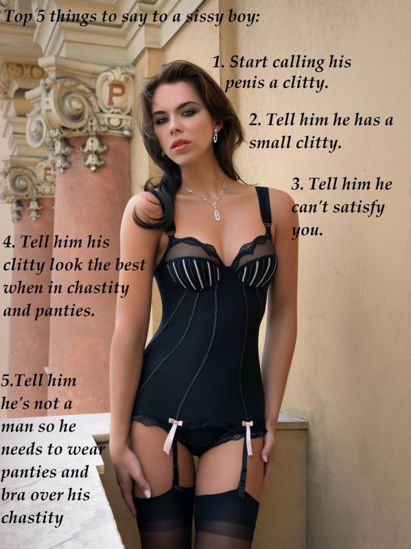 femdom forced into chastity captions