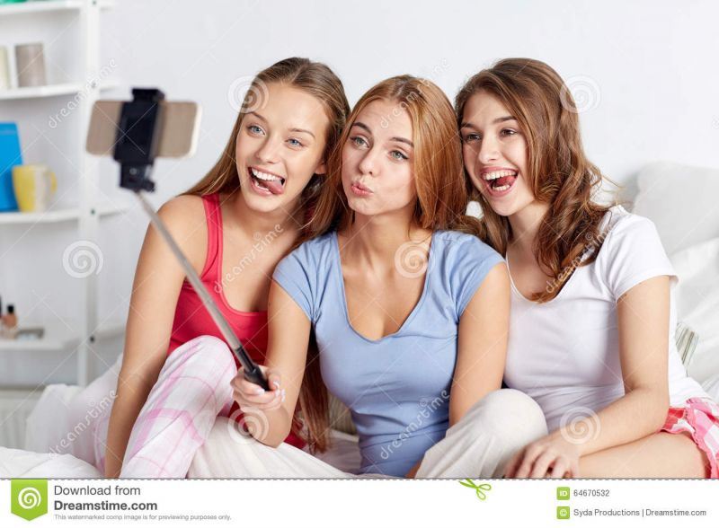 group of teens laughing
