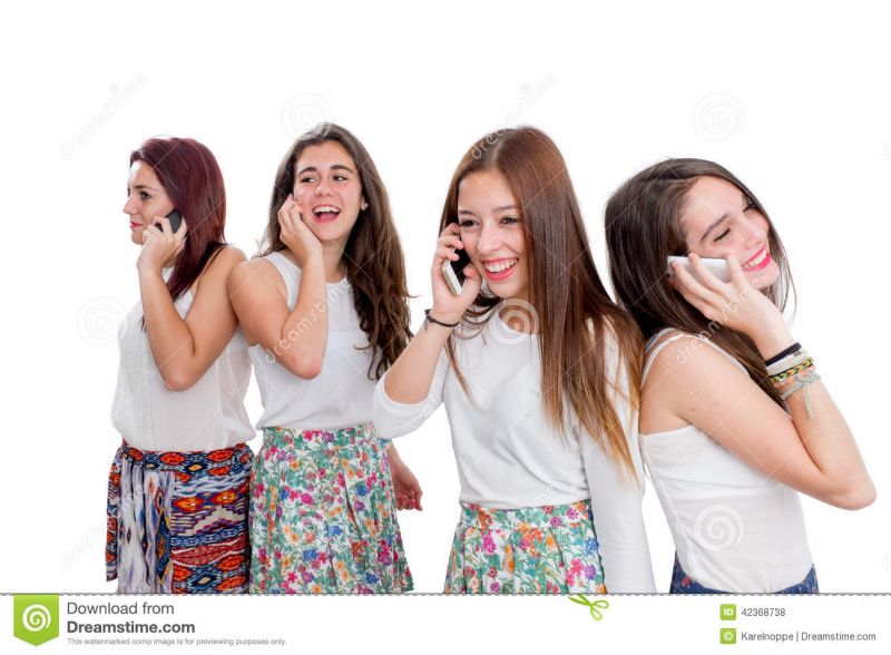 teens on their phones