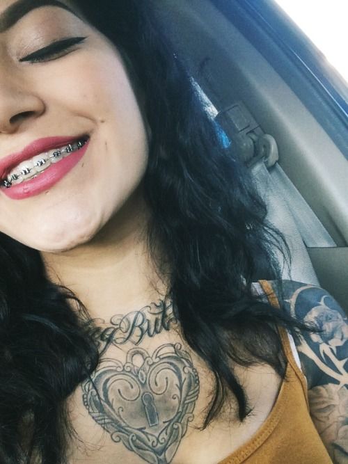 busty teen with braces