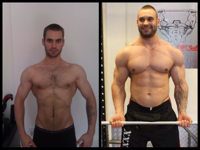 male muscle growth transformation