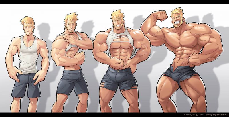 male muscle transformation comic