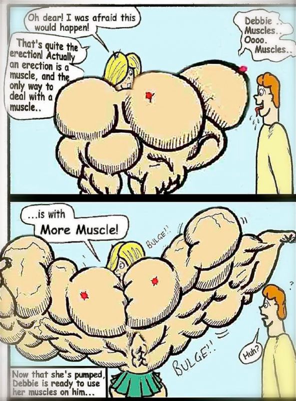 woman muscles morphs
