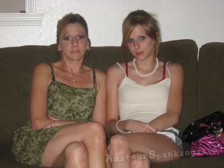 mother and daughter getting spanked