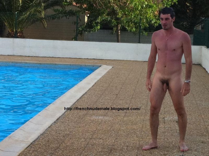 naked men swimming nude pool