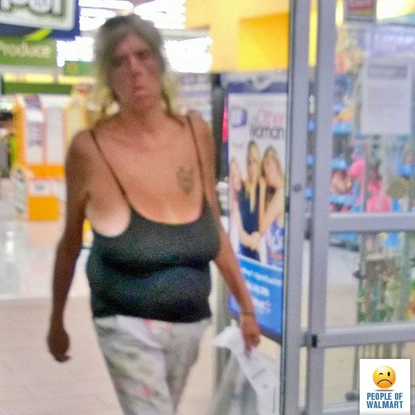 unclothed people at walmart