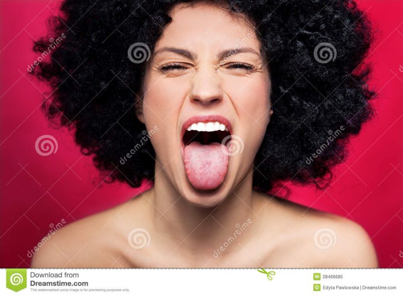 woman tongue
