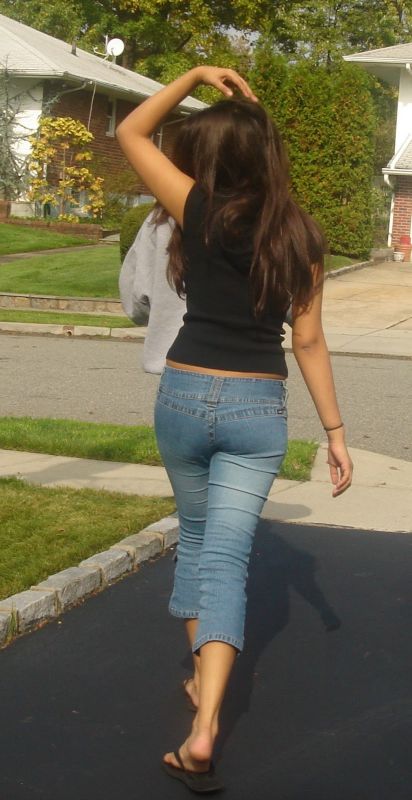 mature women in tight jeans