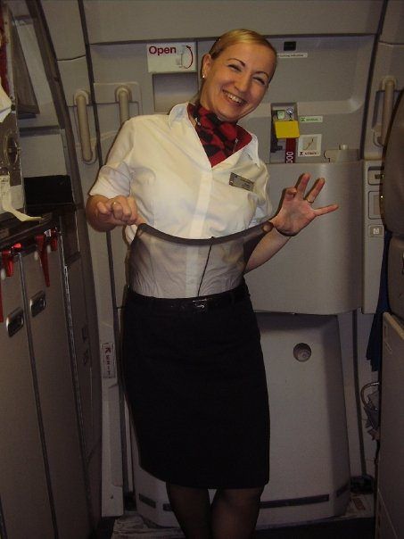 french air stewardess strip