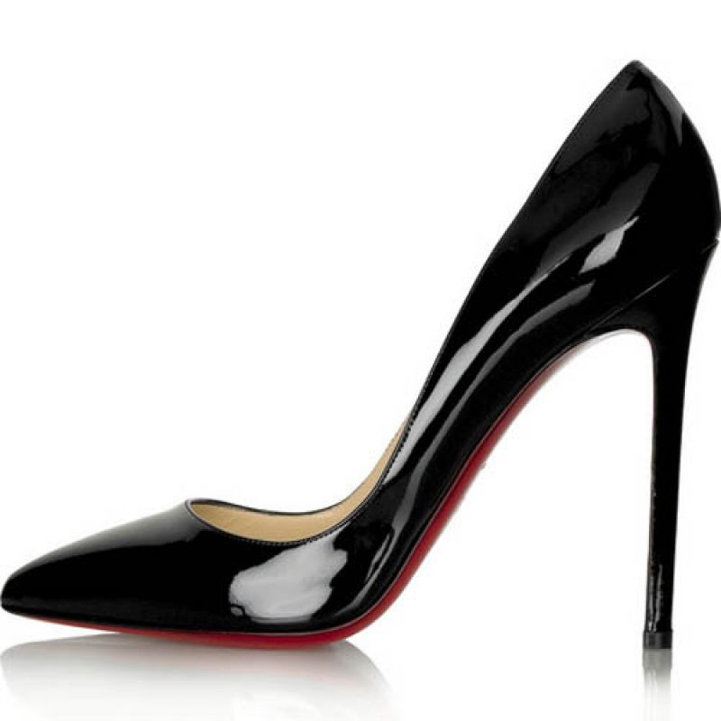 black high heel pumps