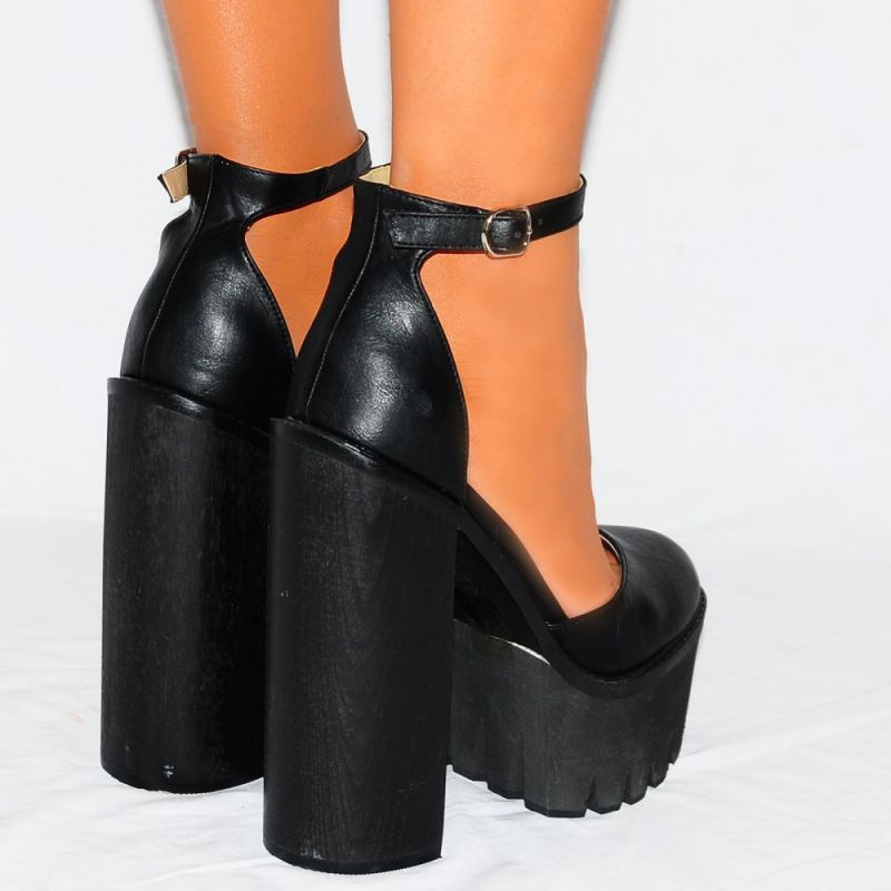 black peep toe high heels