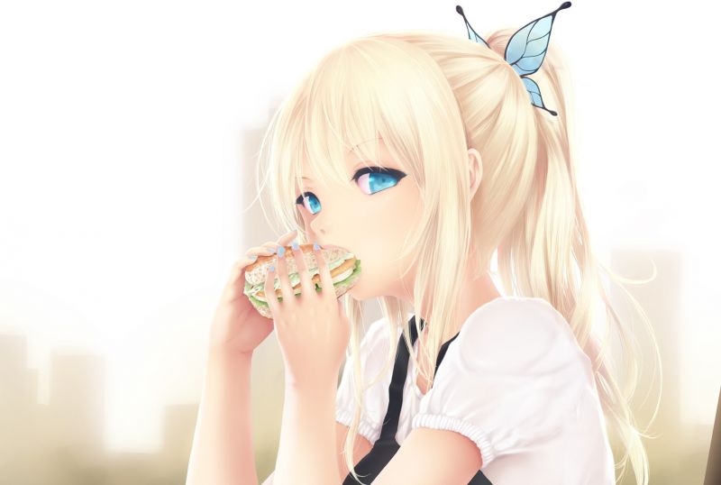 sexy anime schoolgirl blonde