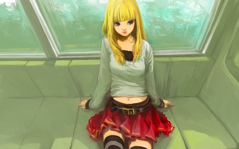 blonde anime girl assassin