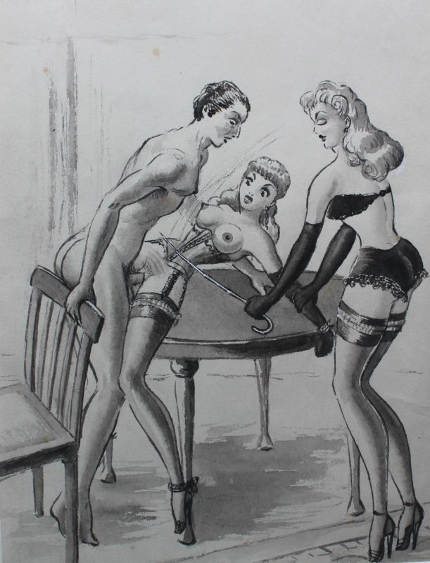 femdom spanking female domination art