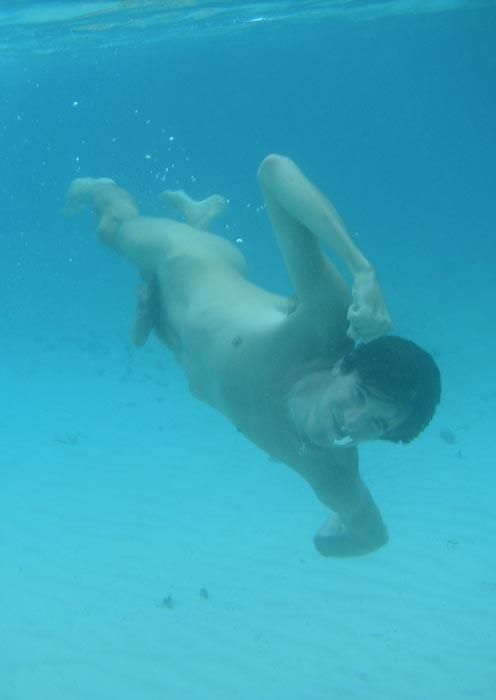 Naked Women Swimming Underwater