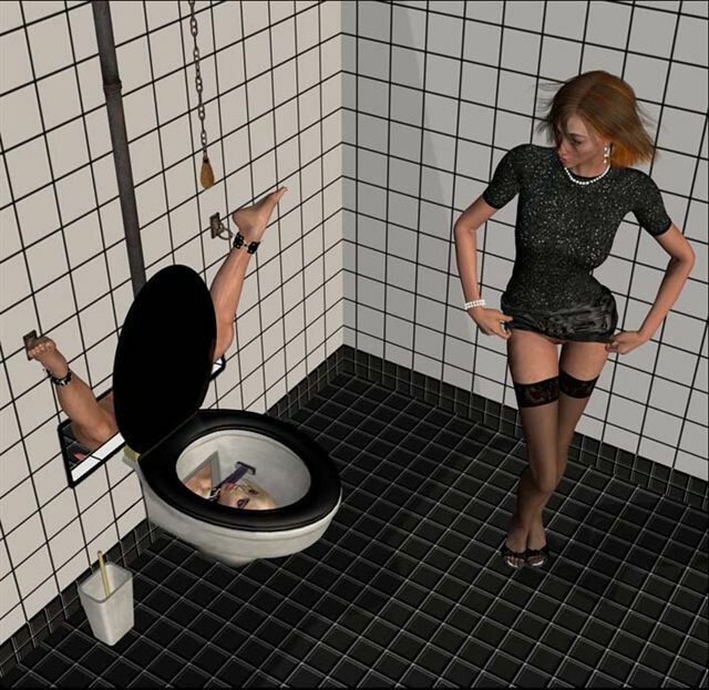 human toilet forced