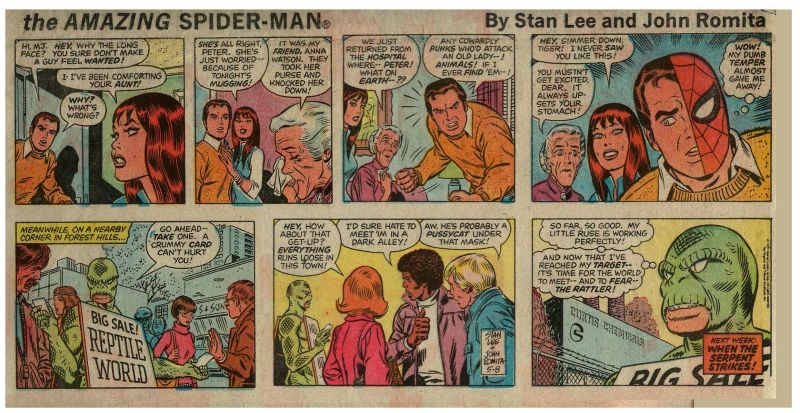 spider man comic strip