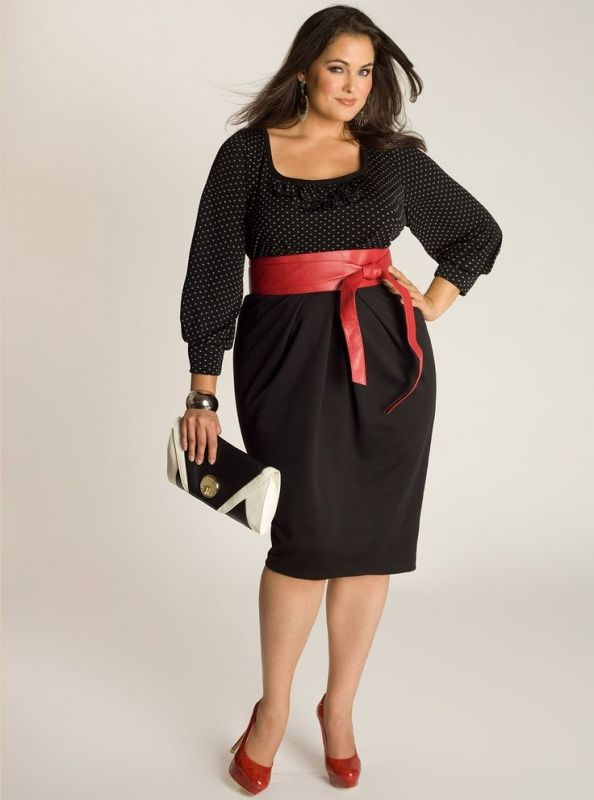 plus size skirts for women black