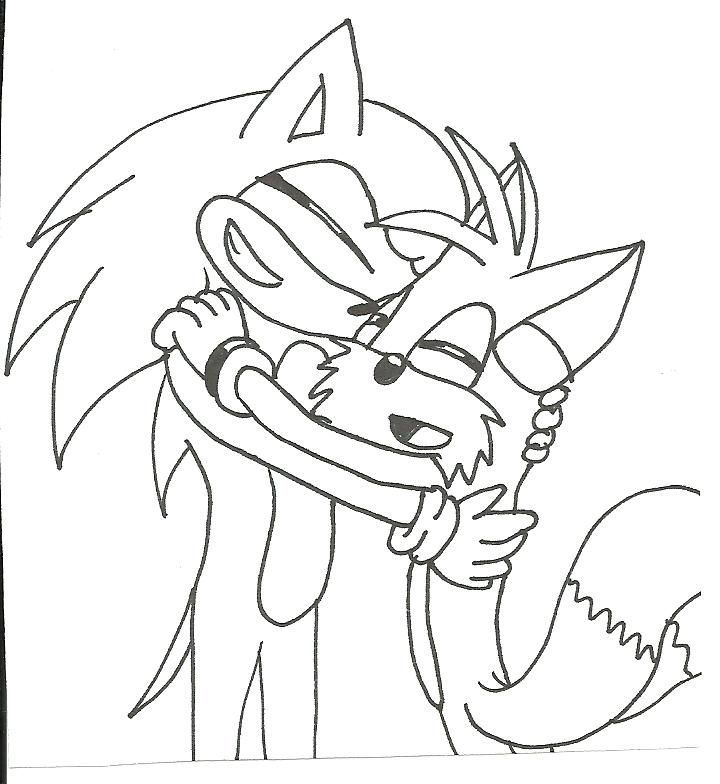 sonic and tails brotherly hug