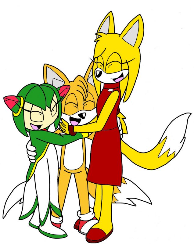 sonic and tails brothers hug
