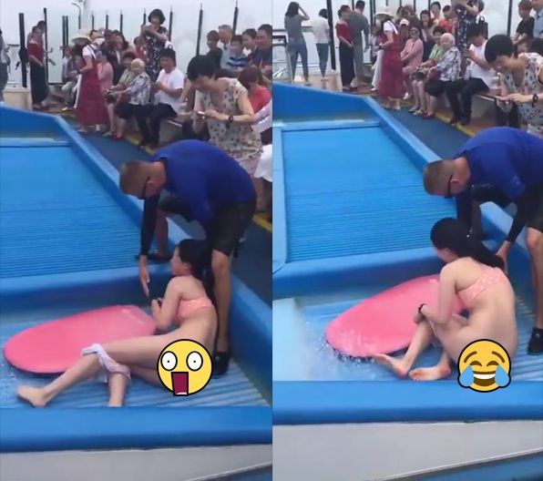 skimpy bikini malfunction at pools