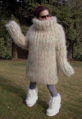 fuzzy mohair sweaters catsuits