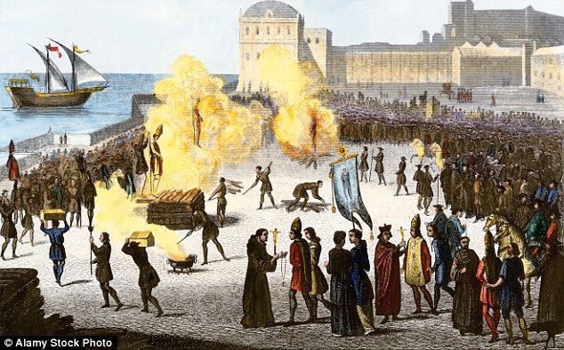 women being burned at the stake