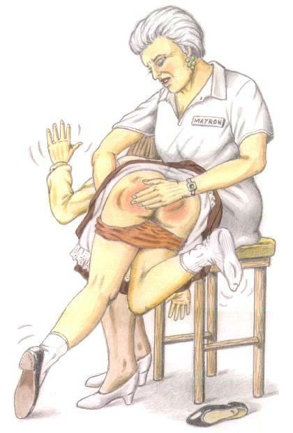 spanking ejaculation drawing