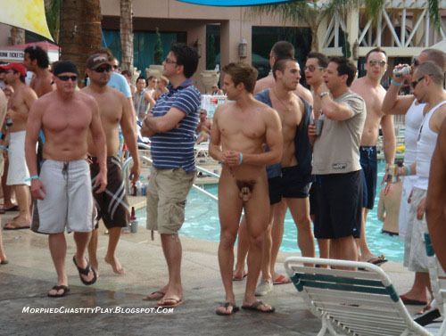 male chastity at nude resort