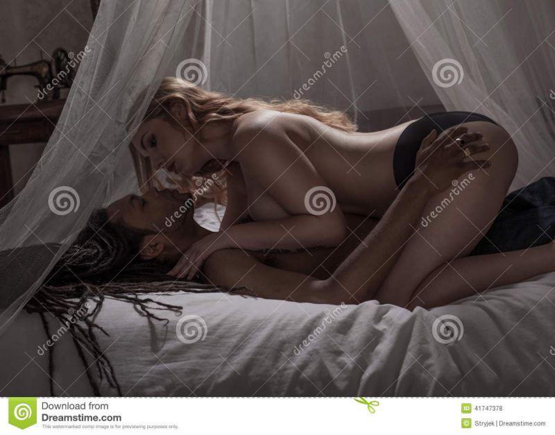 young couple making love