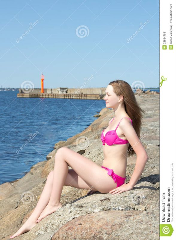 dreamstime young girl surfer