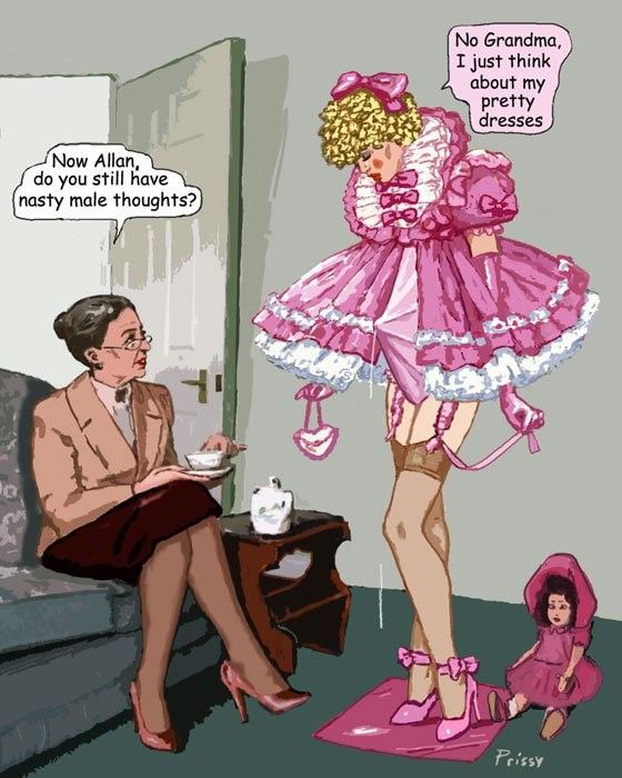 sissy forced feminization cartoon