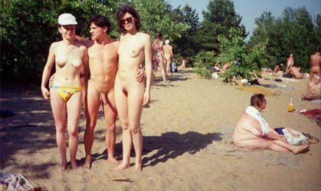 nude beach handjob couple casual