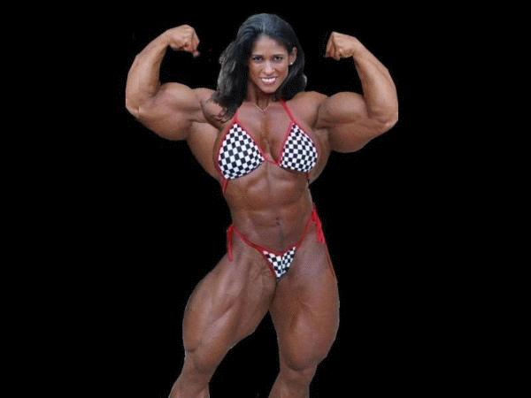 female muscle growth morph captions