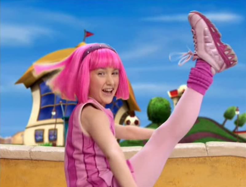 pink girl from lazy town