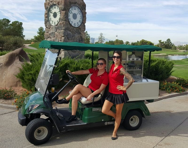 golf cart beer girls hot