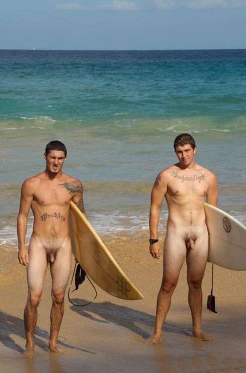 bulging out of their speedos