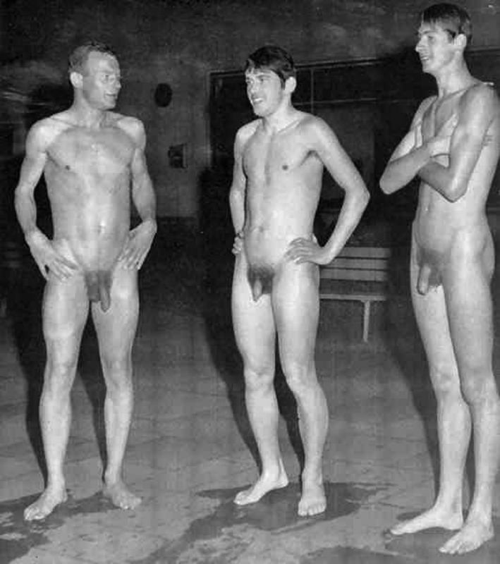 Naked swimmers men